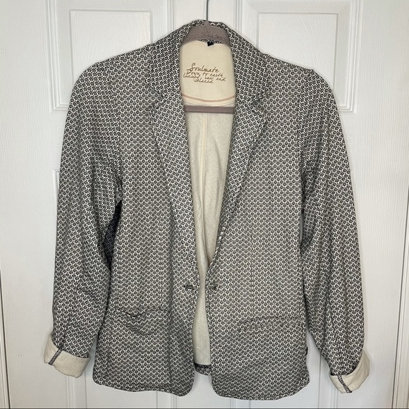 SOULMATE Paloma Printed Cotton Blazer small - Picture 3 of 7